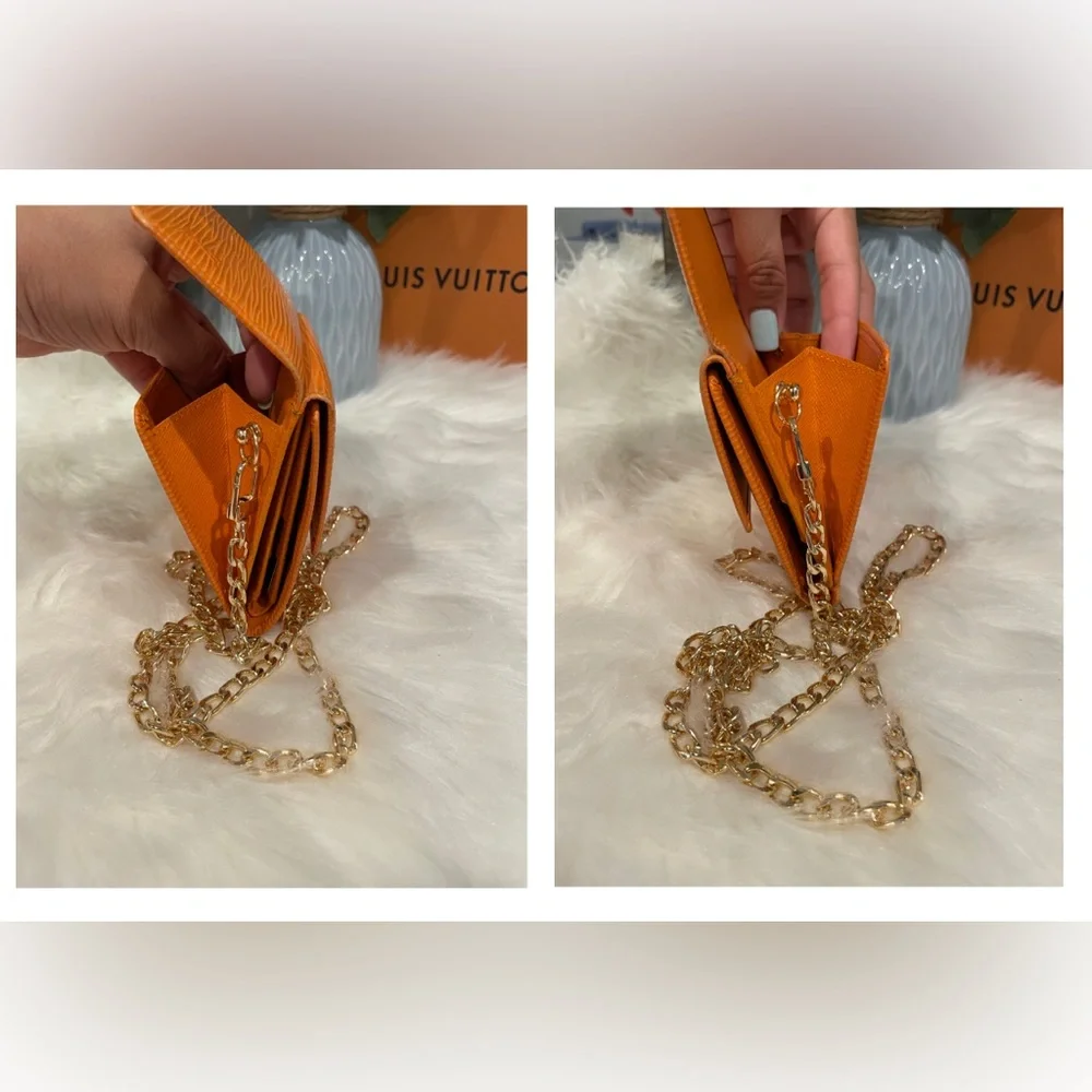 Authentic Louis Vuitton Epi Porte Feiulle Elise Wallet On A Chain | SP00… - Picture 15 of 16